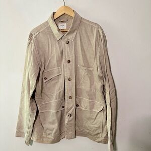 Billy Reid Beige Button-Up Jacket